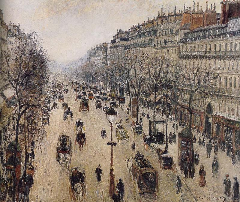 Camille Pissarro the morning the streets of France oil painting art